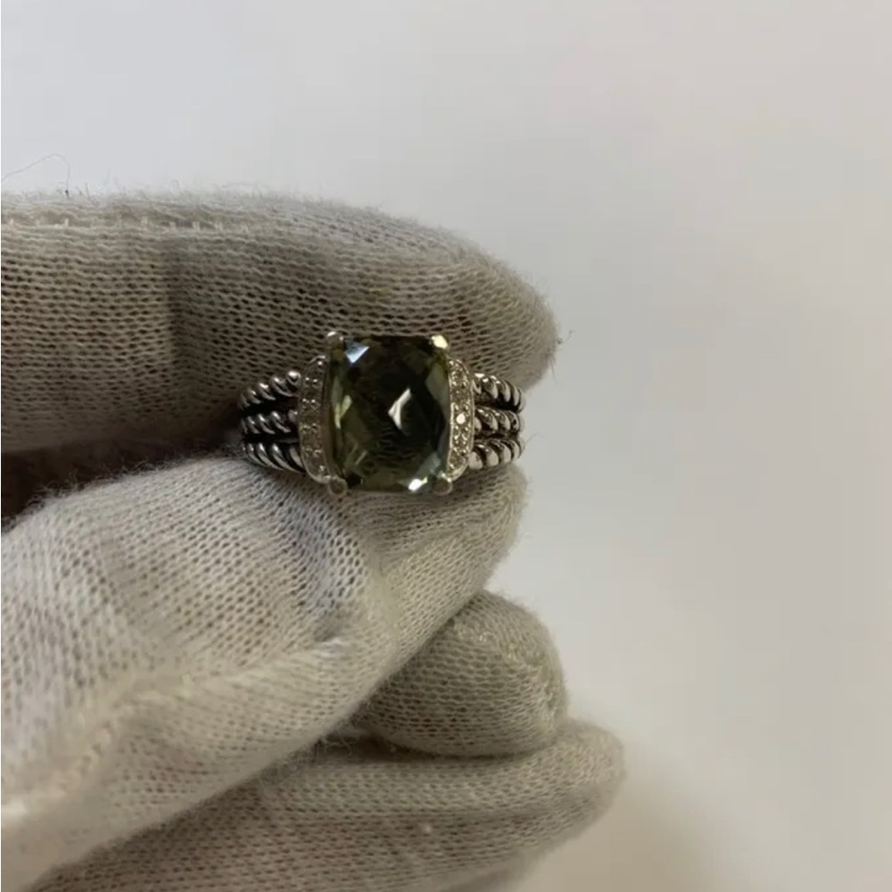 David Yurman prasolite petite Wheaton Ring Size 6